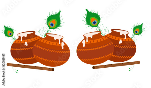 Dahi handi – Dahi handi vector transparent background for festival of shree krishna janmashtami.
