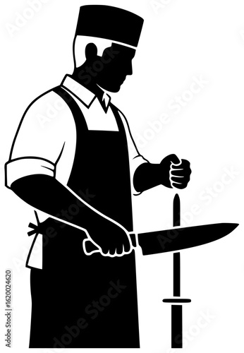Butcher cutting meat butcher sharpening knife butcher preparing sausage butcher selling meat butcher handling chicken butcher slicing beef trimming fat grinding meat packaging steak serving