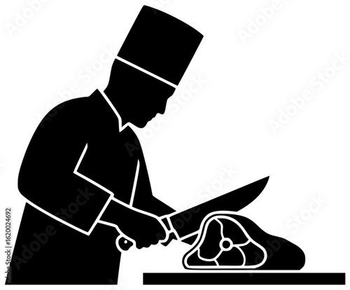 Butcher cutting meat butcher sharpening knife butcher preparing sausage butcher selling meat butcher handling chicken butcher slicing beef trimming fat grinding meat packaging steak serving