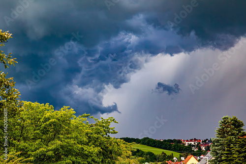 storm clouds over the forest