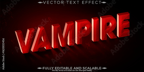 Horror text effect, editable monster and scary text style