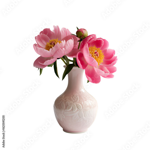 Wallpaper Mural  vase with flowers on White Background Torontodigital.ca