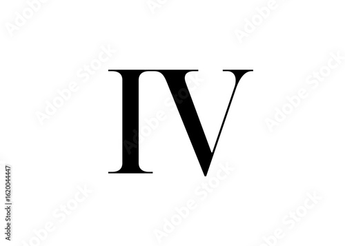 Roman numeral 4 - IV symbol icon