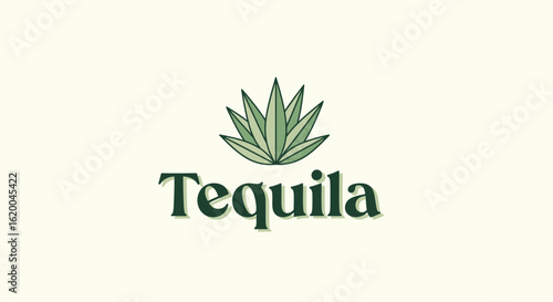 Tequila Logo with Agave Plant Design