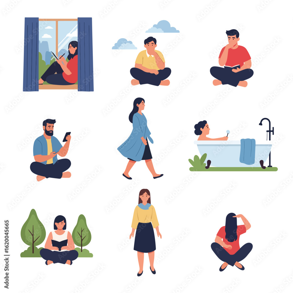 Fototapeta premium Indoor and Outdoor Relaxation Activities