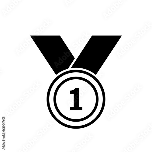 Award medal with number 