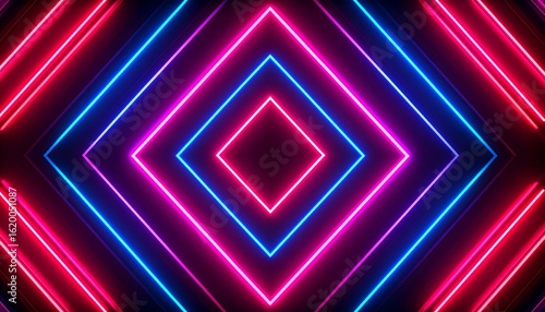 Neon Noir Geometric Motion Pattern