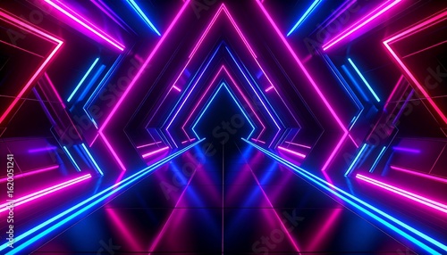 Neon Noir Geometric Motion Pattern