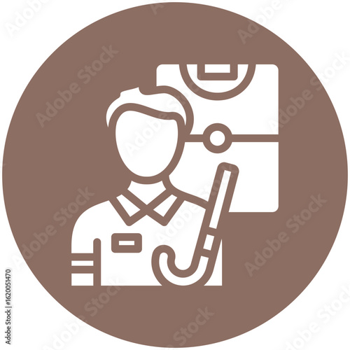 Field Hockey Player Male Icon