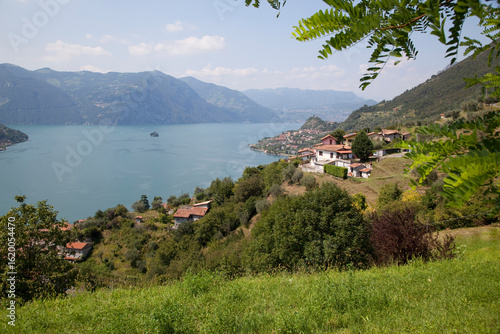 View toward Marone from near Sale Marasino, Lake Iseo, Lombardy, Italian Lakes, Italy