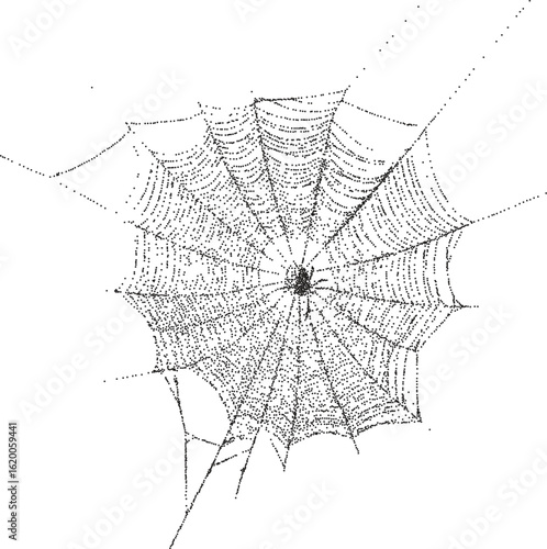 Web vintage y2k stipple art, silk halftone stipple brutalist retro vector png with transparent background, spider 2000s aesthetic photocopy effect tattoo