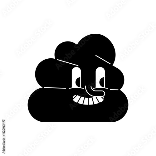 Funny cartoon poop icon with a happy face. Popular emoji-style vector illustration used in humor, kids’ content, or digital stickers. Clean, playful, and quirky design.