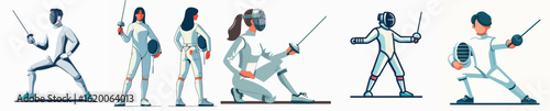 vector of a fencer