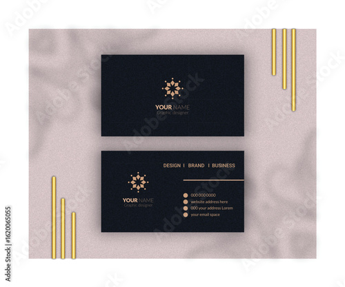 Professional Corporate company minimal business card Mockup Design template