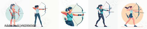 vector of a female archer