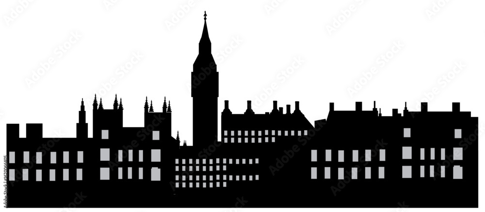 Obraz premium vector illustration urban city scape