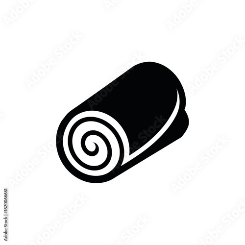 Vector art of rolled towel isolated on white background