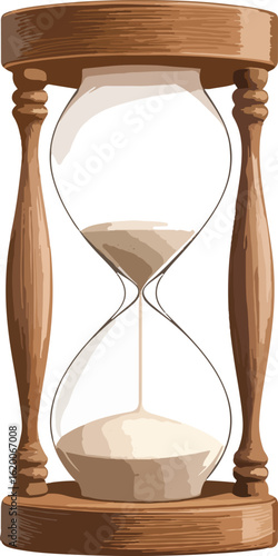 hourglass on white background