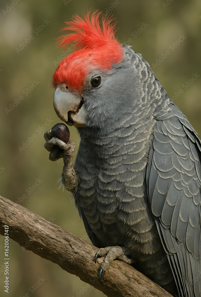Fototapeta premium Colorful red and yellow macaw with vibrant green wings in tropical wildlife setting