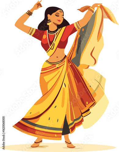 dancing girl in traditional costume