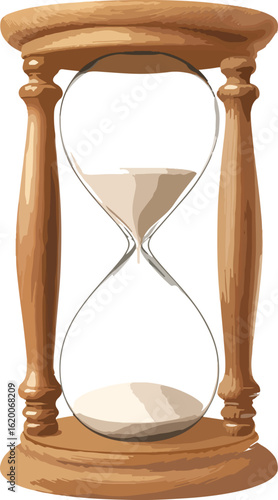 hourglass on white background