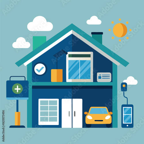 Energy efficient smart home design with solar roof technology