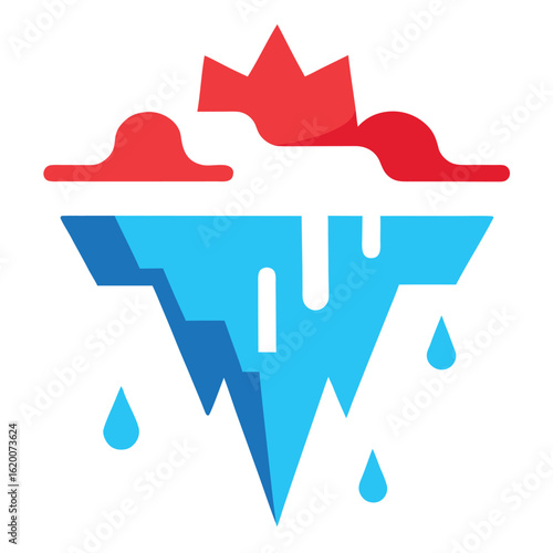 Glacier melting over time showing climate change timeline effects