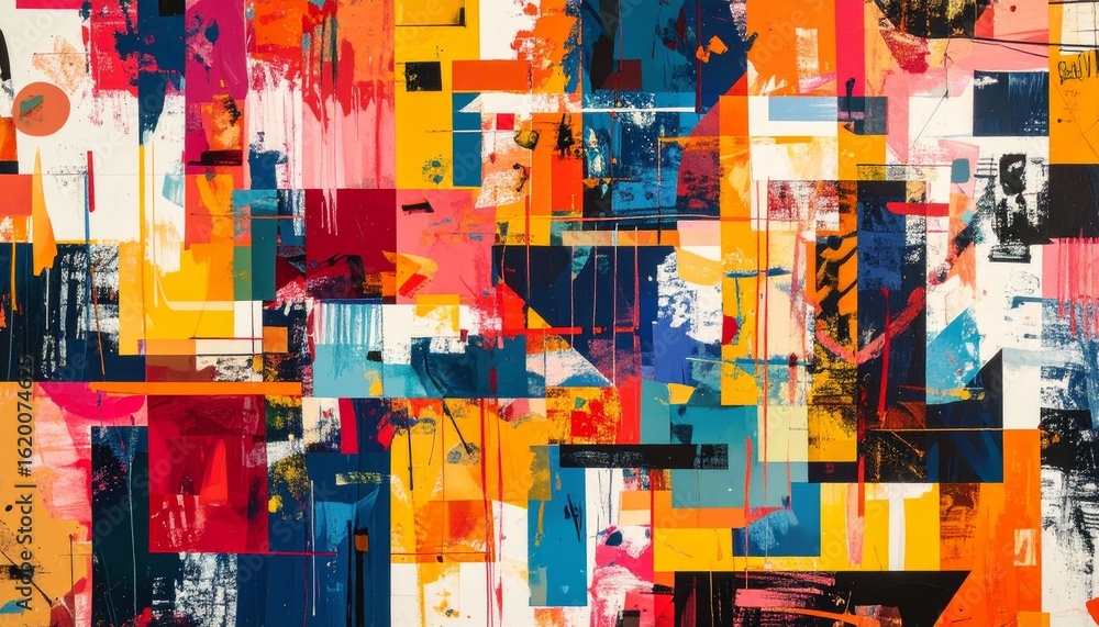 Fototapeta premium Maximalist Collage Graphic Explosion