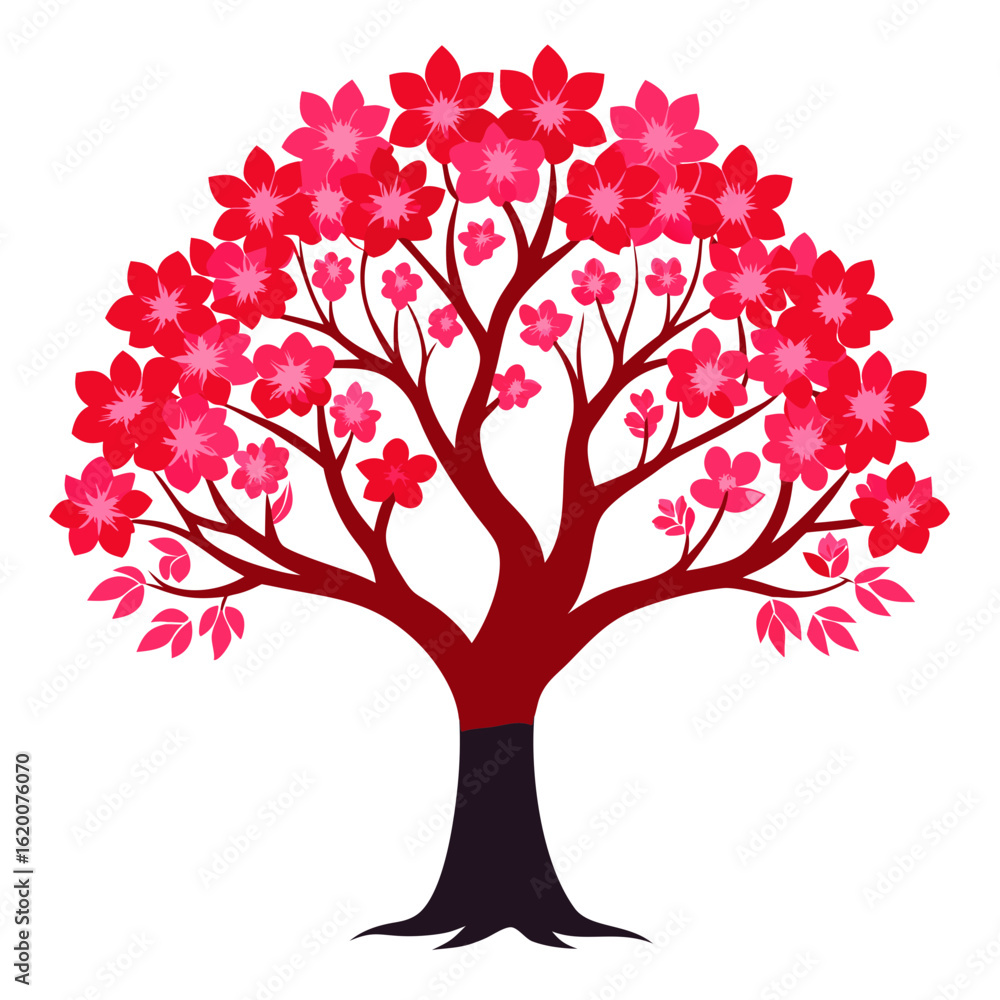 Obraz premium tree with red hearts