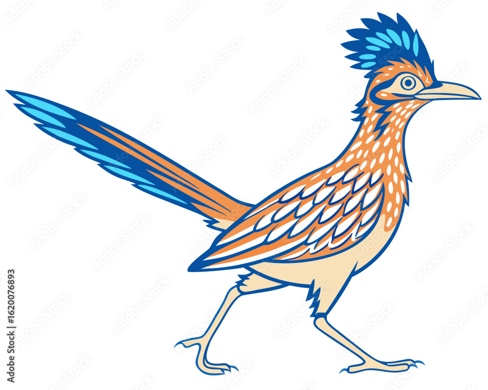 Obraz premium roadrunner vector transparent background