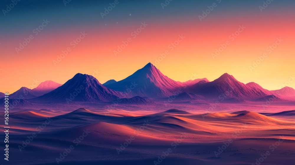 Abstract landscape with mountains and sunset. Suitable for backgrounds and textures in design projects. Abstract landscape with mountains and sunset. Suitable for backgrounds and textures in design projects.