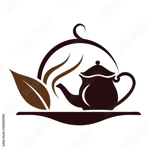      Tea house logo vector illustration.

