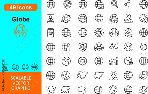 Explore this detailed vector icon set featuring globes in various styles — perfect for global business, education, travel, maps, and environment-themed projects.

