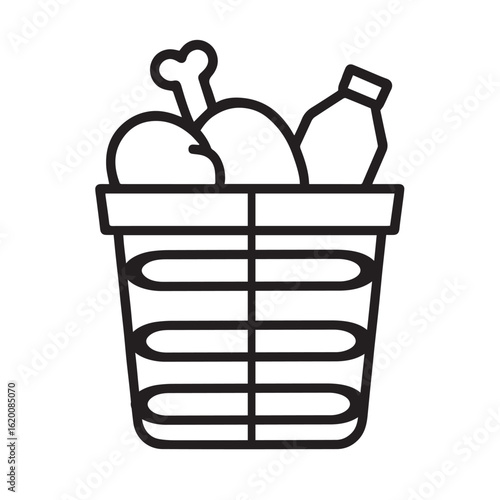  illustration food waste icon outline simple