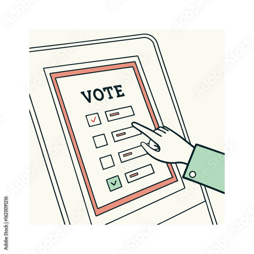 Hand holding  a checklist with check marks on paper