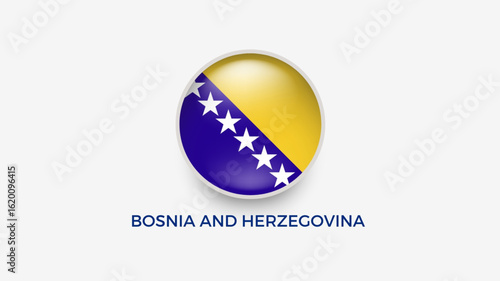bosnia and herzegovina  3d flag vector illustrator