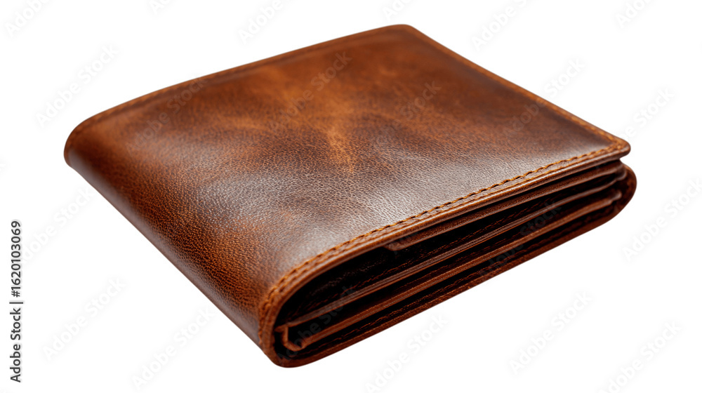 A plain image of wallet, white background --ar 16:9 A plain image of wallet, white background --ar 16:9