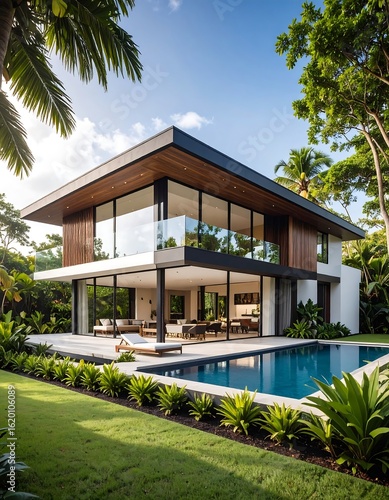 Modern Tropical Home with Pool