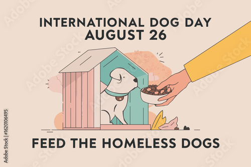 International Dog Day Illustration