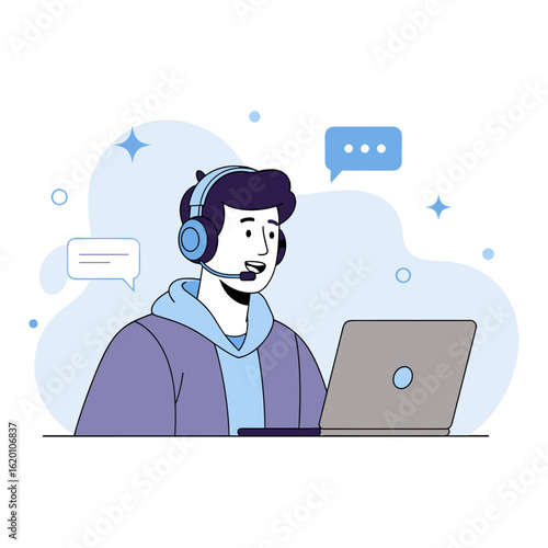 A smiling man holds a large stopwatch. A concept of time management, deadline, and productivity.