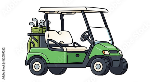 Golf cart used on a golf course