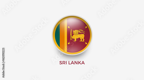 sri lanka 3d flag vector illustrator