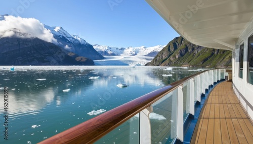 Majestic glacier cruise alaska scenic landscape serene waters aerial view nature adventure