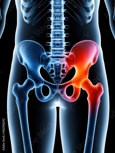 Pelvic pain diagnosis medical imaging x-ray analysis clinical setting close-up view human anatomy insights