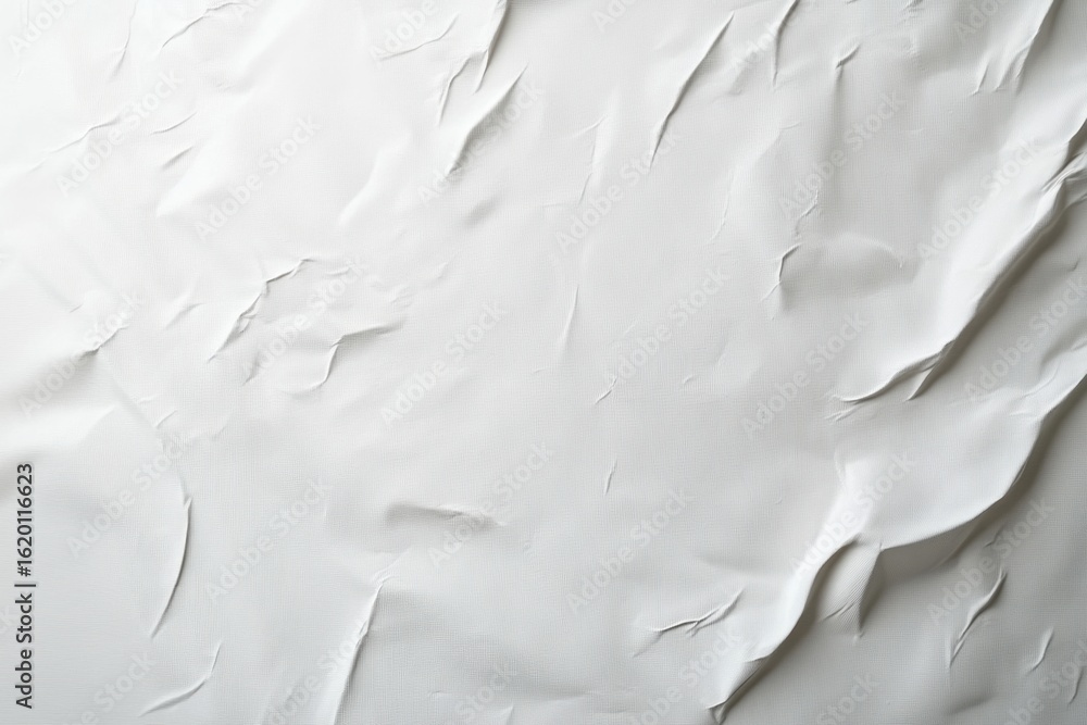 Fototapeta premium Crumpled white paper texture for creative projects