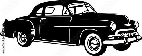Classic Vintage Car Silhouette vector