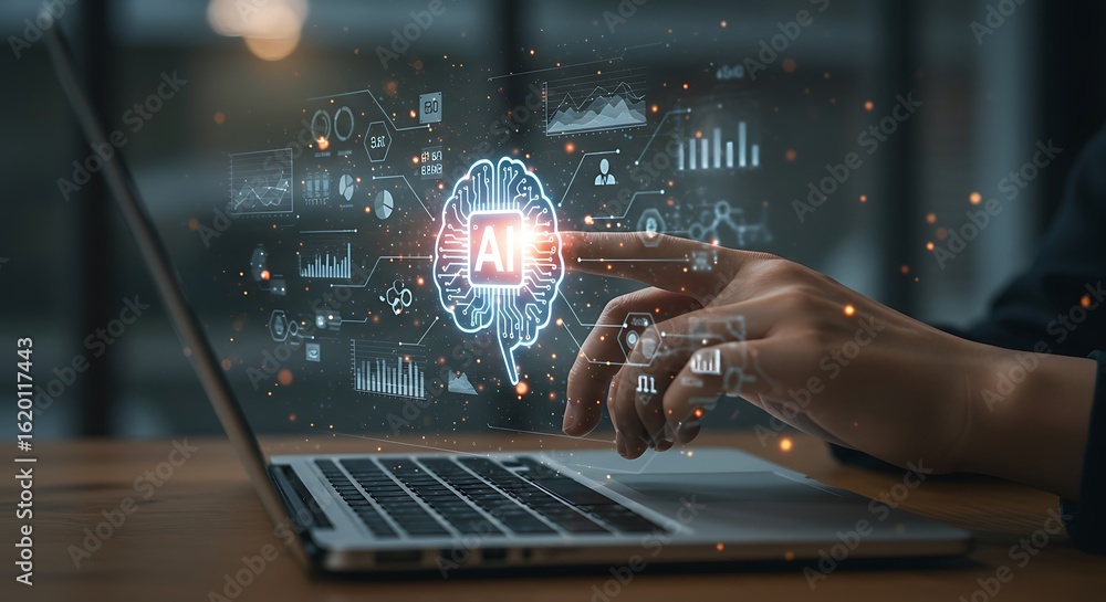 Fototapeta premium Unlocking Business Value AI-Powered Automation in Big Data Management