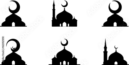 "Islamic Crescent Symbols with Arabic Calligraphy" bundle