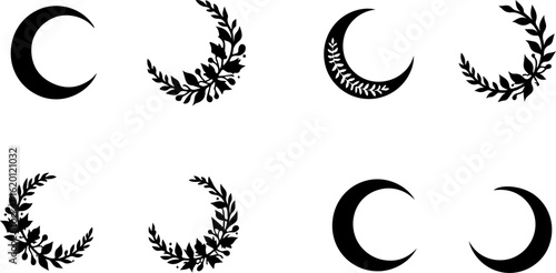 "Islamic Crescent Symbols with Arabic Calligraphy" bundle
