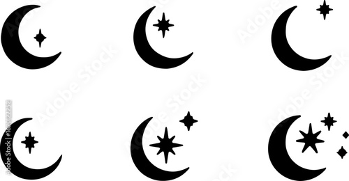 "Islamic Crescent Symbols with Arabic Calligraphy" bundle